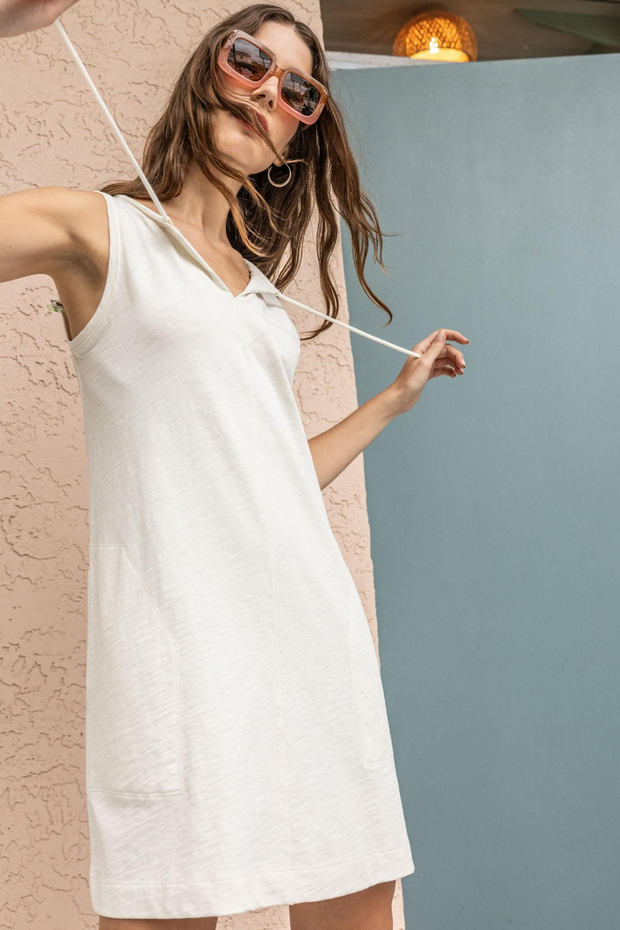 Image of Lilla P split neck sleeveless dress