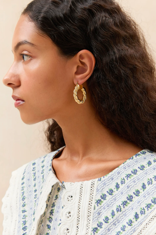 Image of Loeffler Randall Atticus twisted hoops