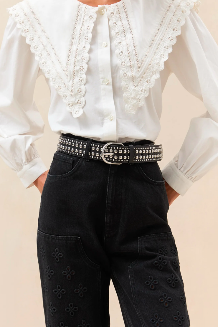 Image of Loeffler Randall Isaac studded belt