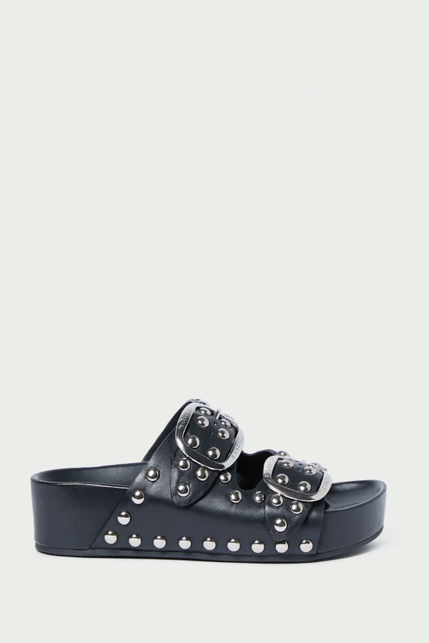 Image of Loeffler Randall Jack sandal in black with silver studs