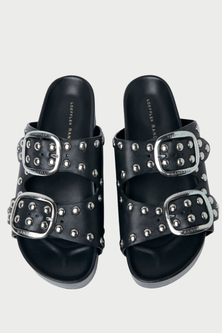 Image of Loeffler Randall Jack sandal in black with silver studs