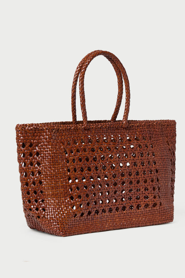 Image of the Loeffler Randall Klara Woven Tote angled  front view