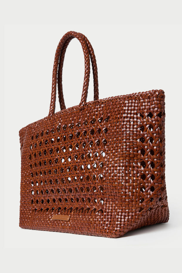Image of the Loeffler Randall Klara Woven Tote side view