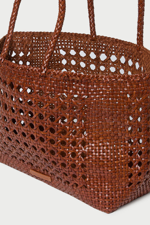 Image of the Loeffler Randall Klara Woven Tote front view close up