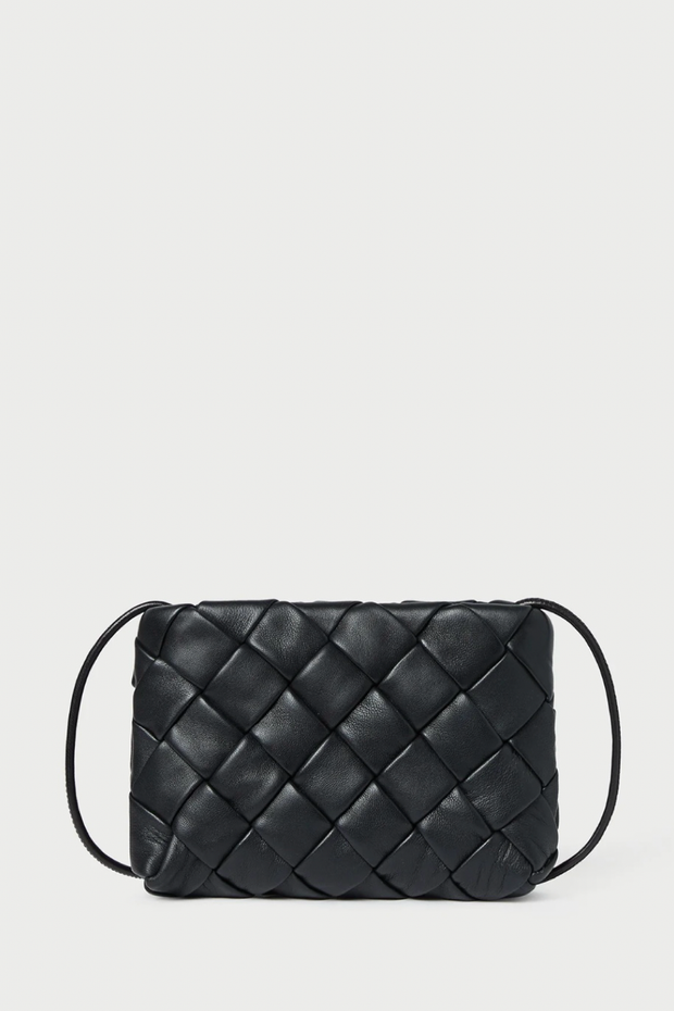 Image of Loeffler Randall Auzeen bag in woven black leather