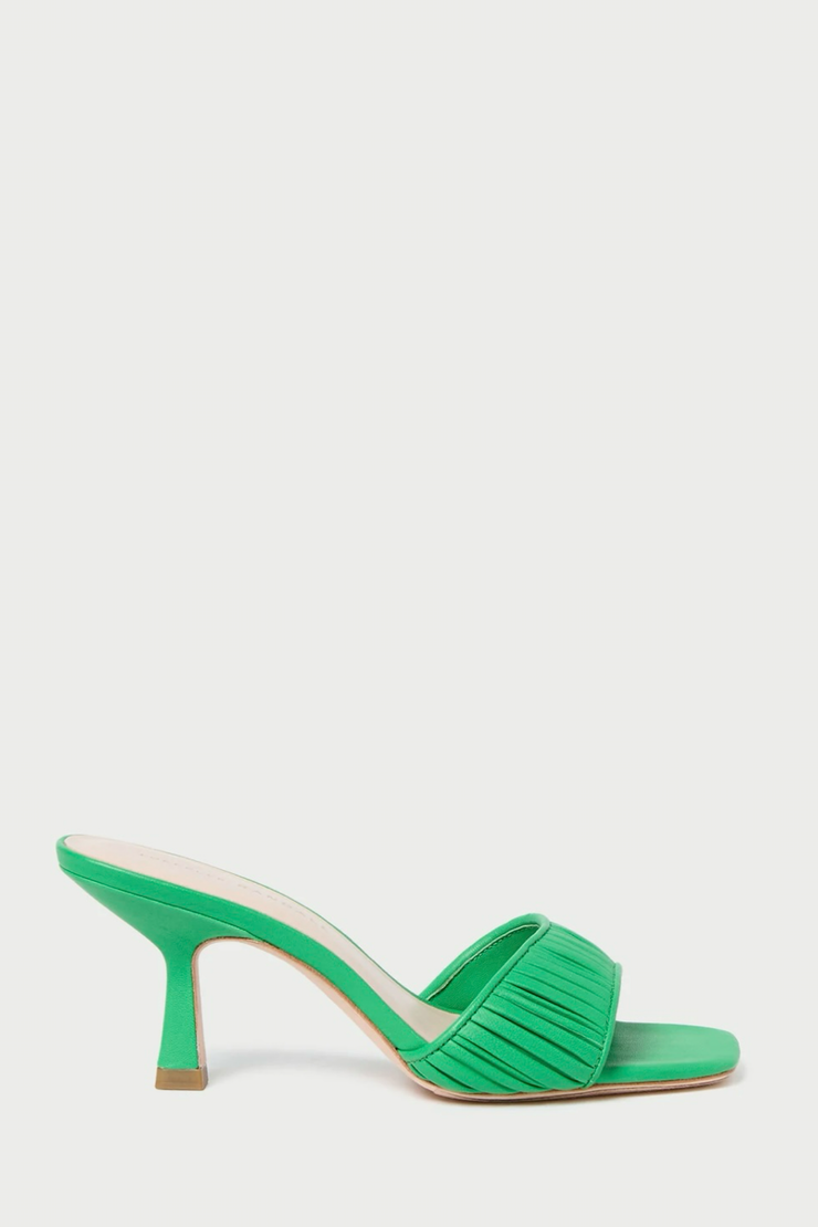 Image of Loeffler Randall Naima gathered mule in kelly green