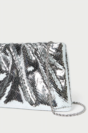 Image of Loeffler Randall Serena gathered clutch in silver