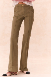 Image of Loveshackfancy Costella pant in olive