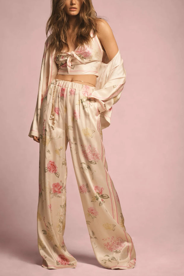 Image of model wearing the Love Shack Fancy Helia Pant front view