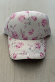 Image of the Love Shack Fancy Joni Trucker Hat front view