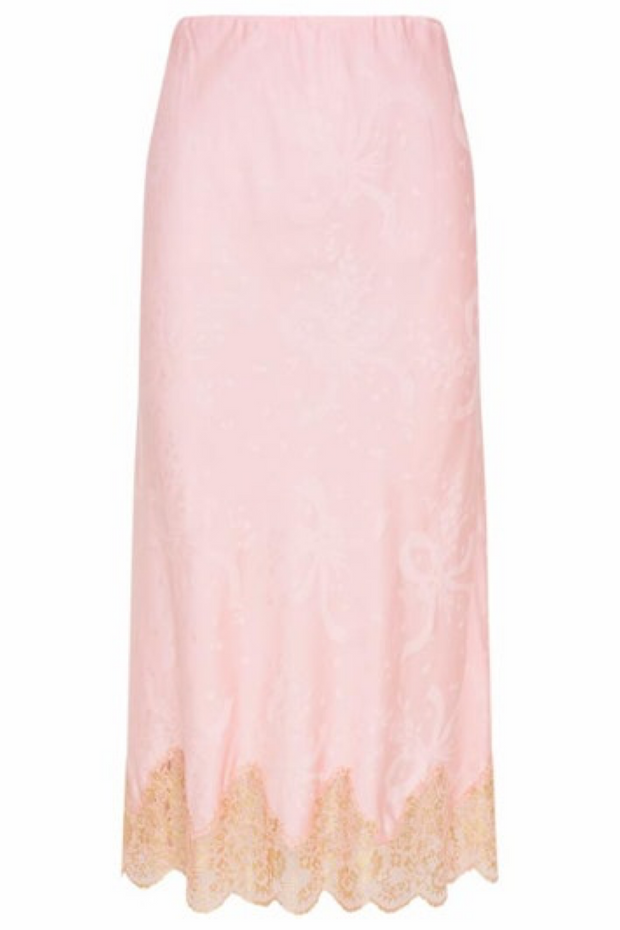 Image of Loveshackfancy Malina skirt in rose pink