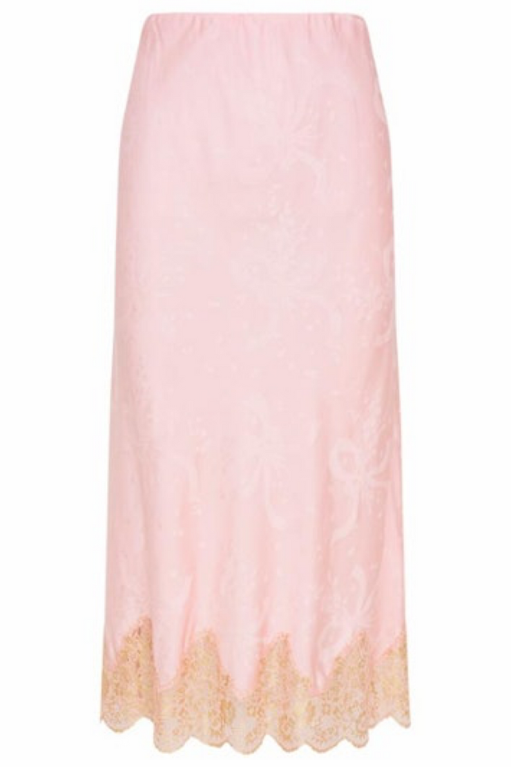 Image of Loveshackfancy Malina skirt in rose pink