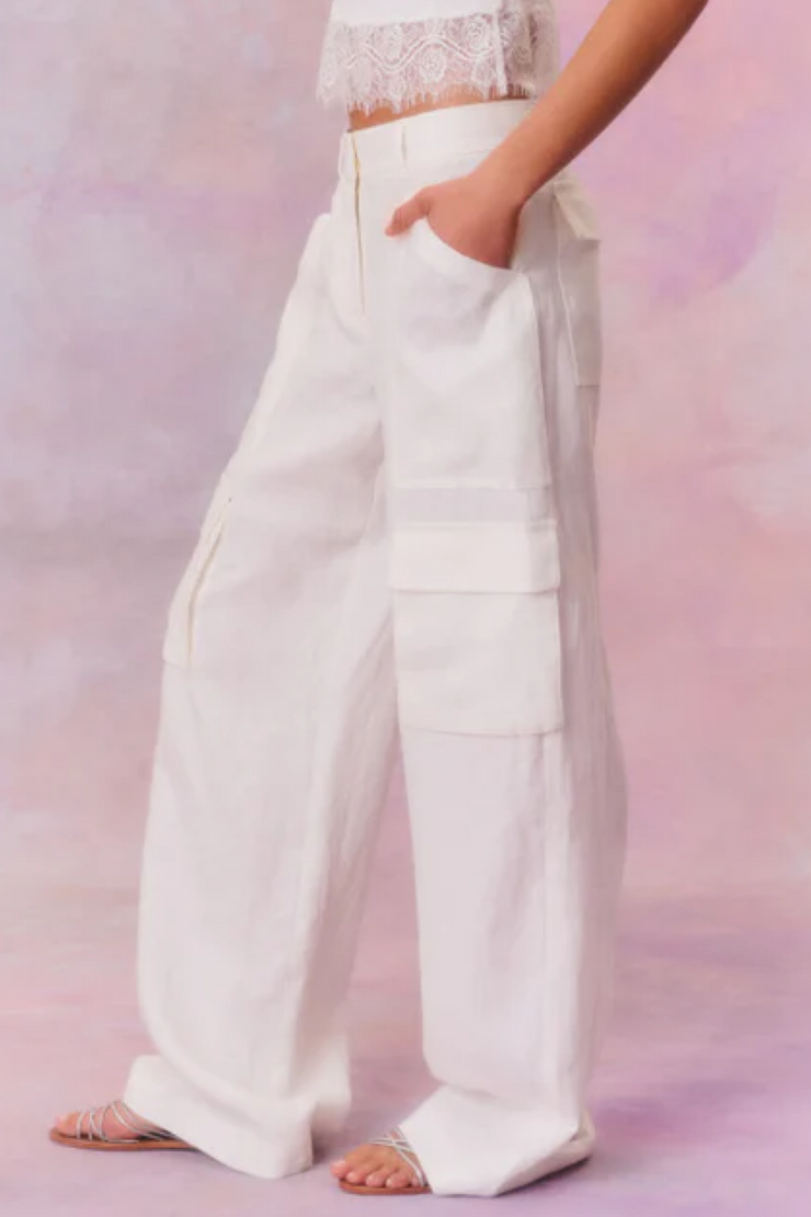 Image of Loveshackfancy Pora pant in white