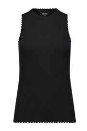 Image of the cotton cashmere frayed tank