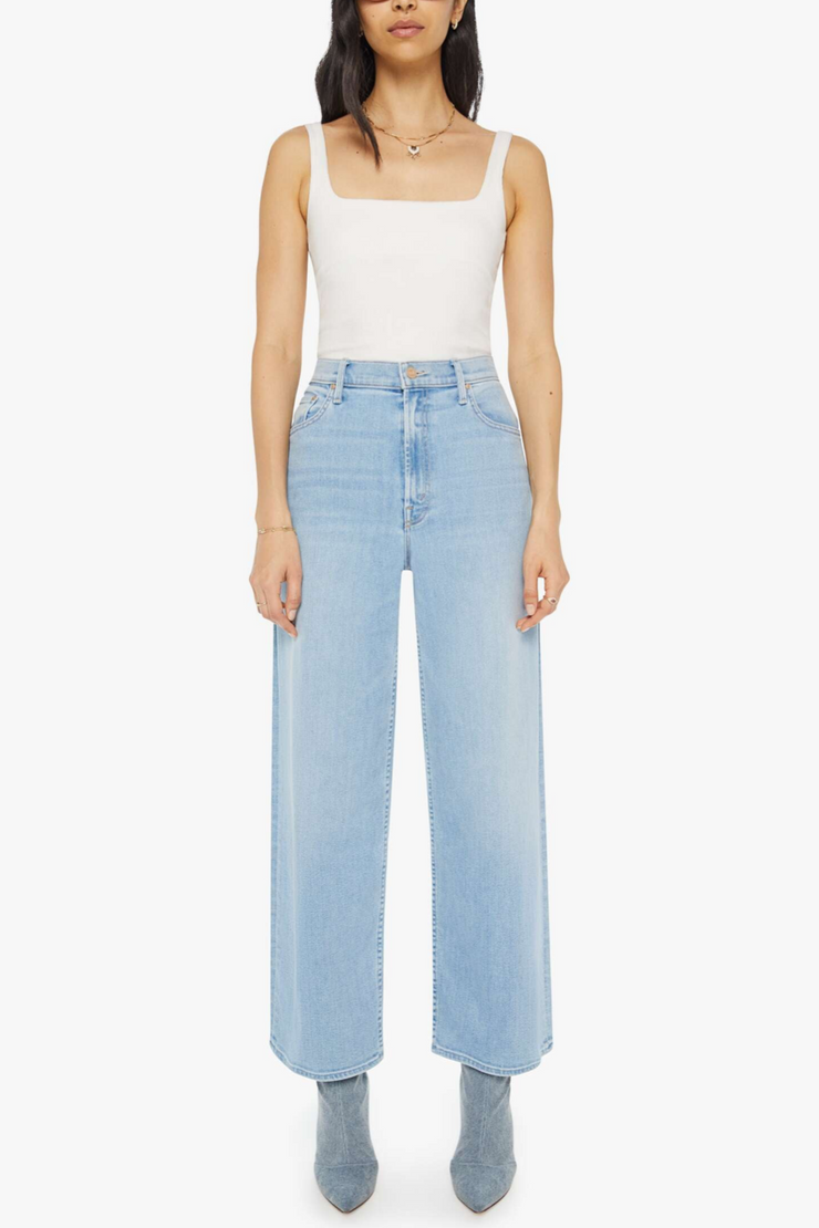 Image of Mother High Waisted Spinner zip flood jean