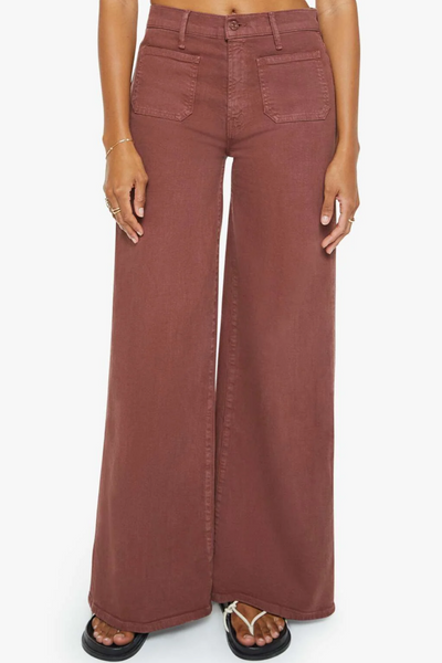 Image of Mother wide leg patch pocket denim