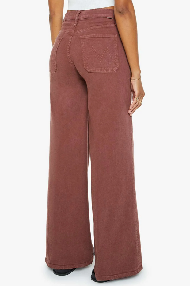 Back image of Mother wide leg patch pocket denim