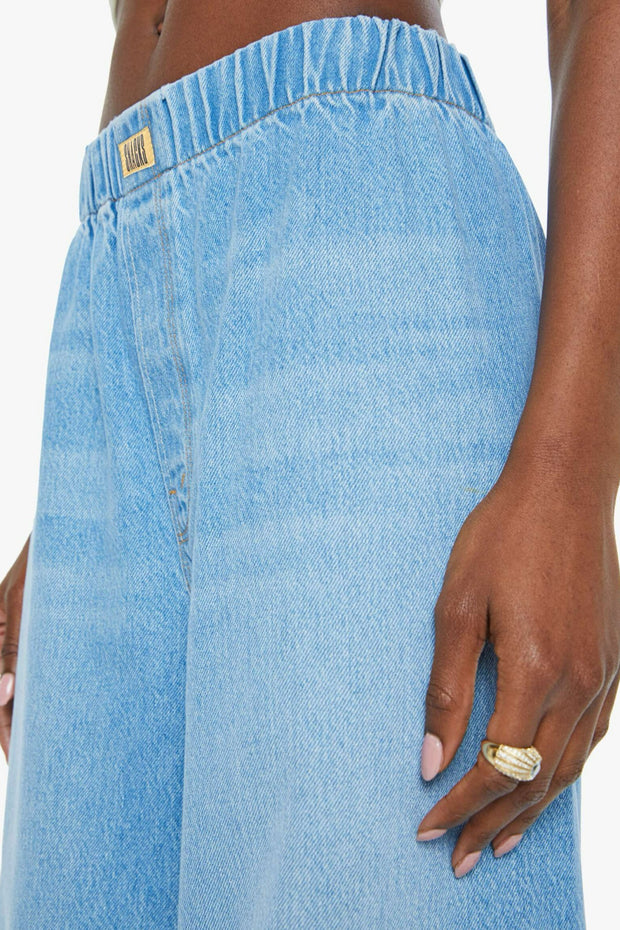 Image of model wearing the Mother The Kitchen Drawer Skimp front view close up