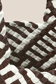 Image of the Naghedi Kyoto Clutch Graphic Stripe close up top view