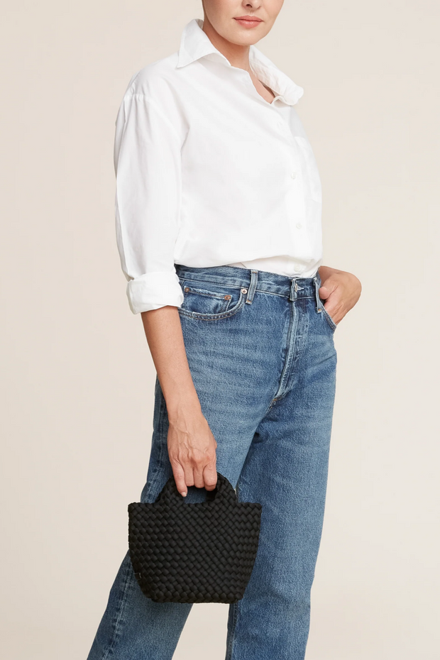 Image of Naghedi st Barths petit bag in onyx.
