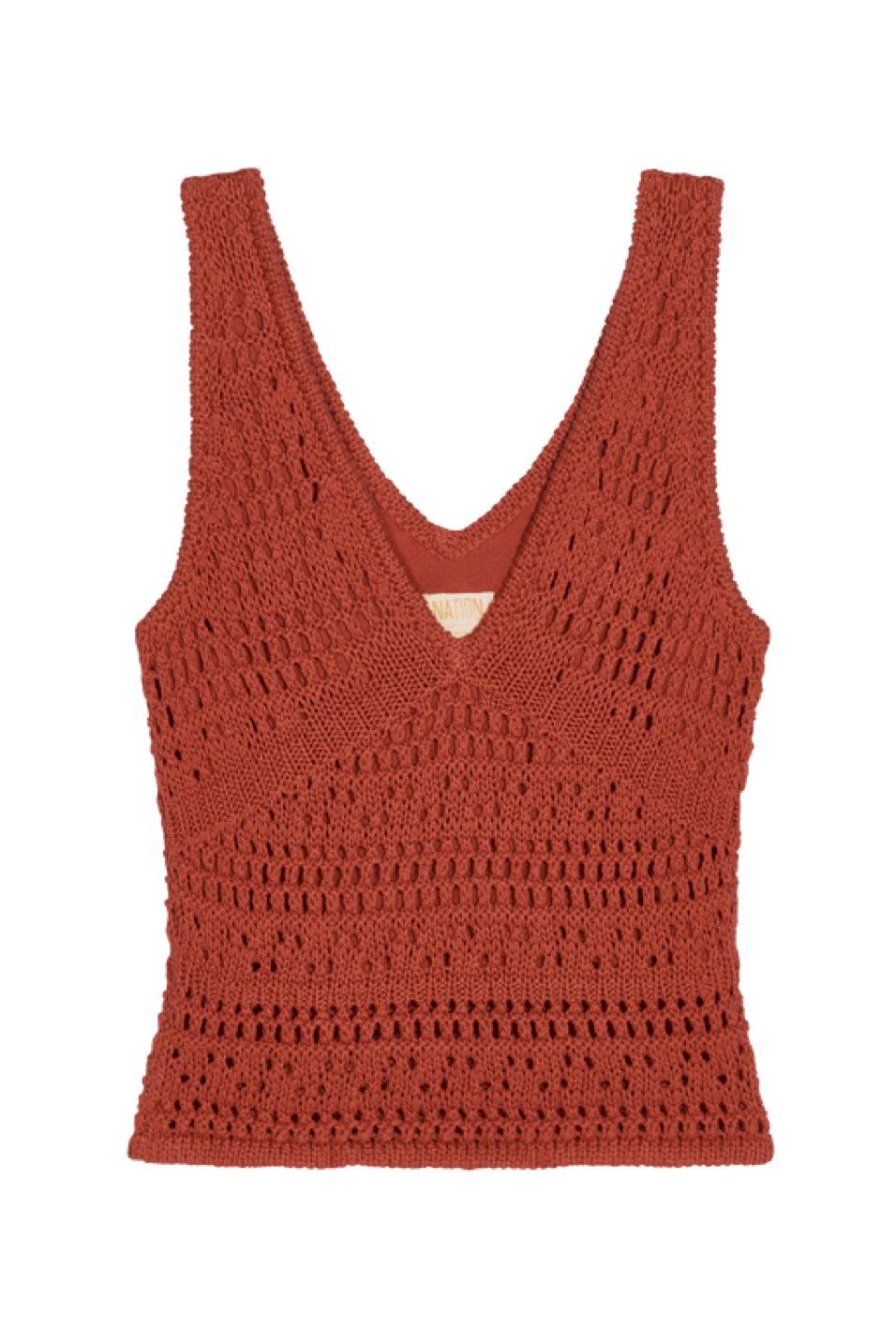 Image of Nation LTD Adriana crochet tank in ginger