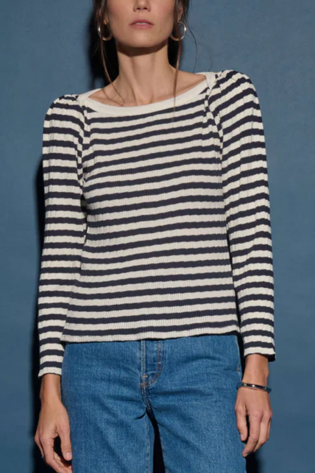 Image of Nation LTD Amelie top in navy stripe