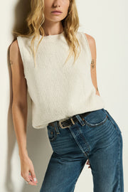 Image of model wearing the Nation Ltd Eliza Sweater front view