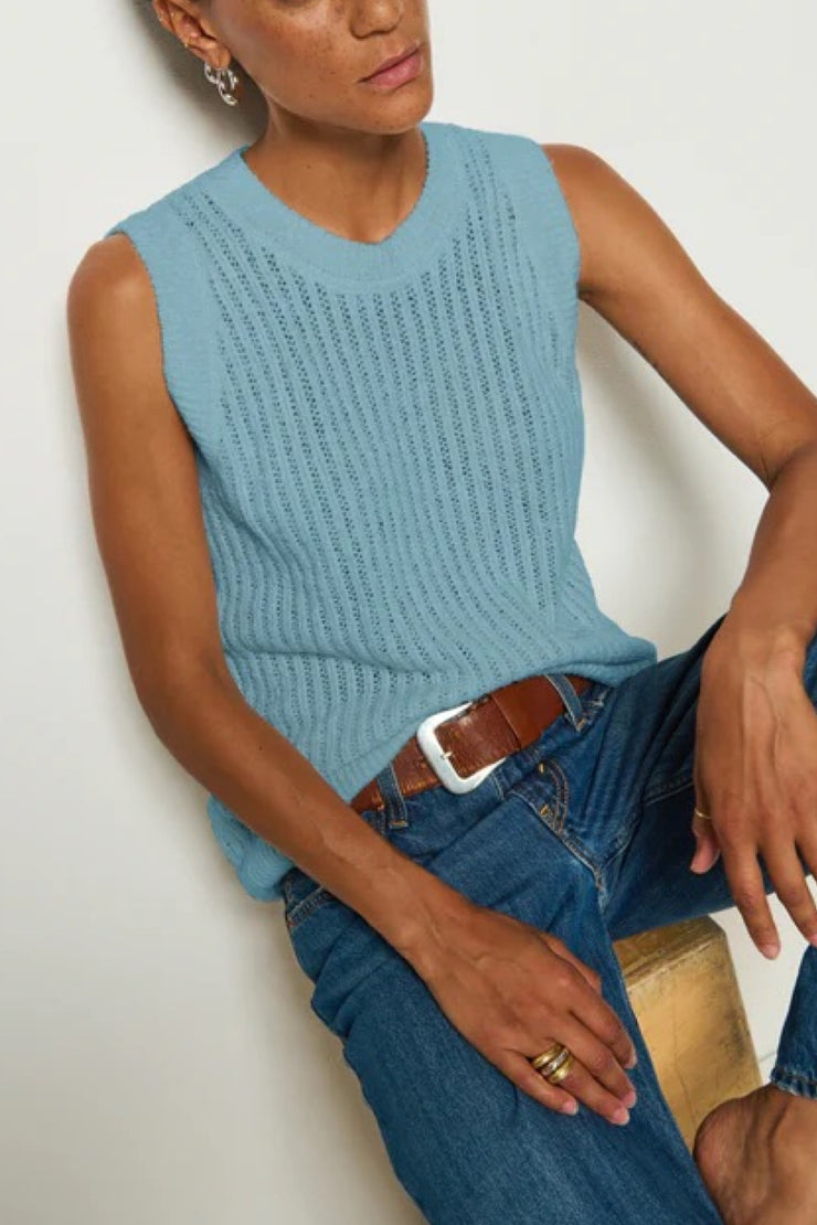 Image of the nation ltd elliana pullover vest front view