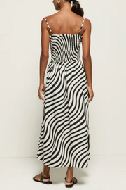 Nation smocked dress in swirl print