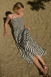 Nation smocked dress in swirl print