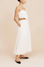 Image of model wearing the Posse Antoinette Skirt side view