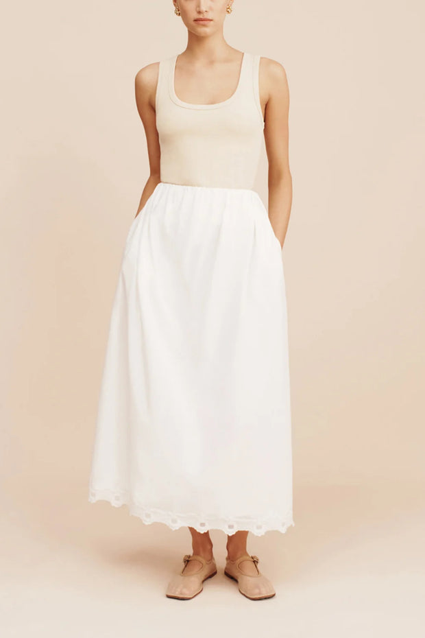 Image of model wearing the Posse Antoinette Skirt front view