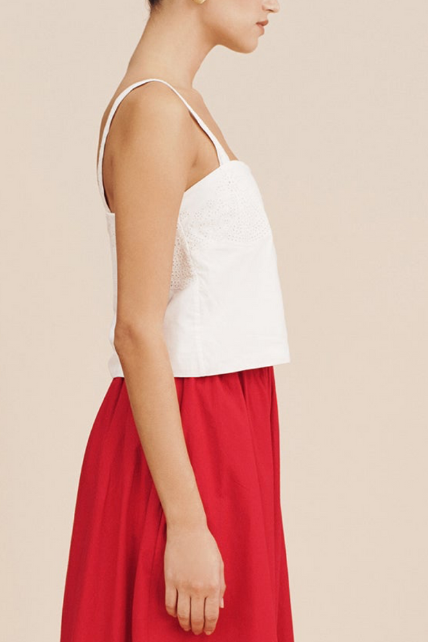 IImage of Posse Beryl cami in vintage white