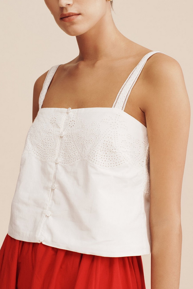 IImage of Posse Beryl cami in vintage white