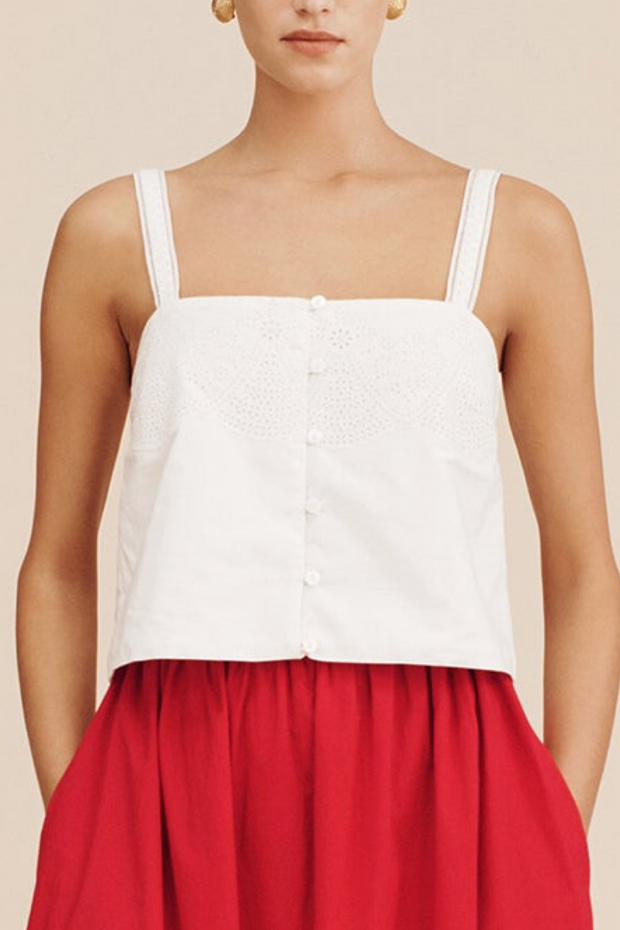 IImage of Posse Beryl cami in vintage white