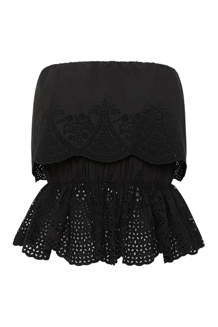 Image of Posse Beryl strapless top in black