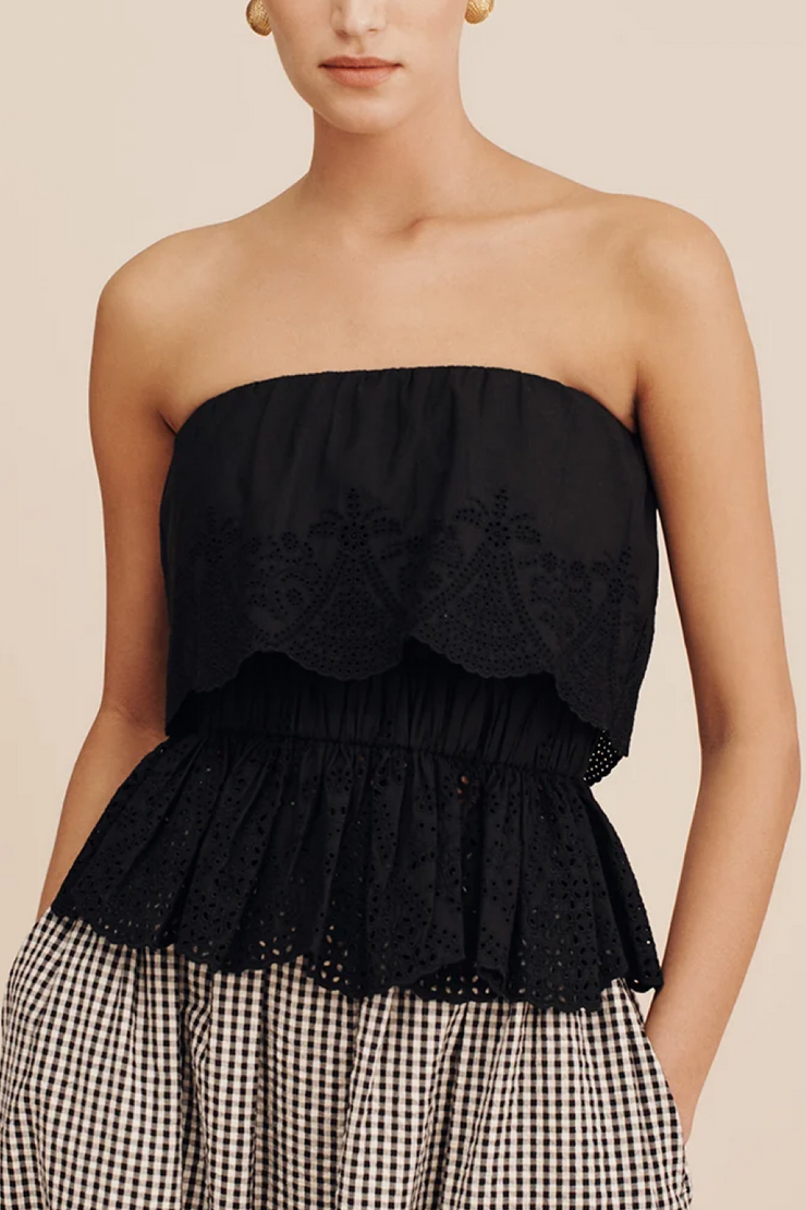 Image of Posse Beryl strapless top in black