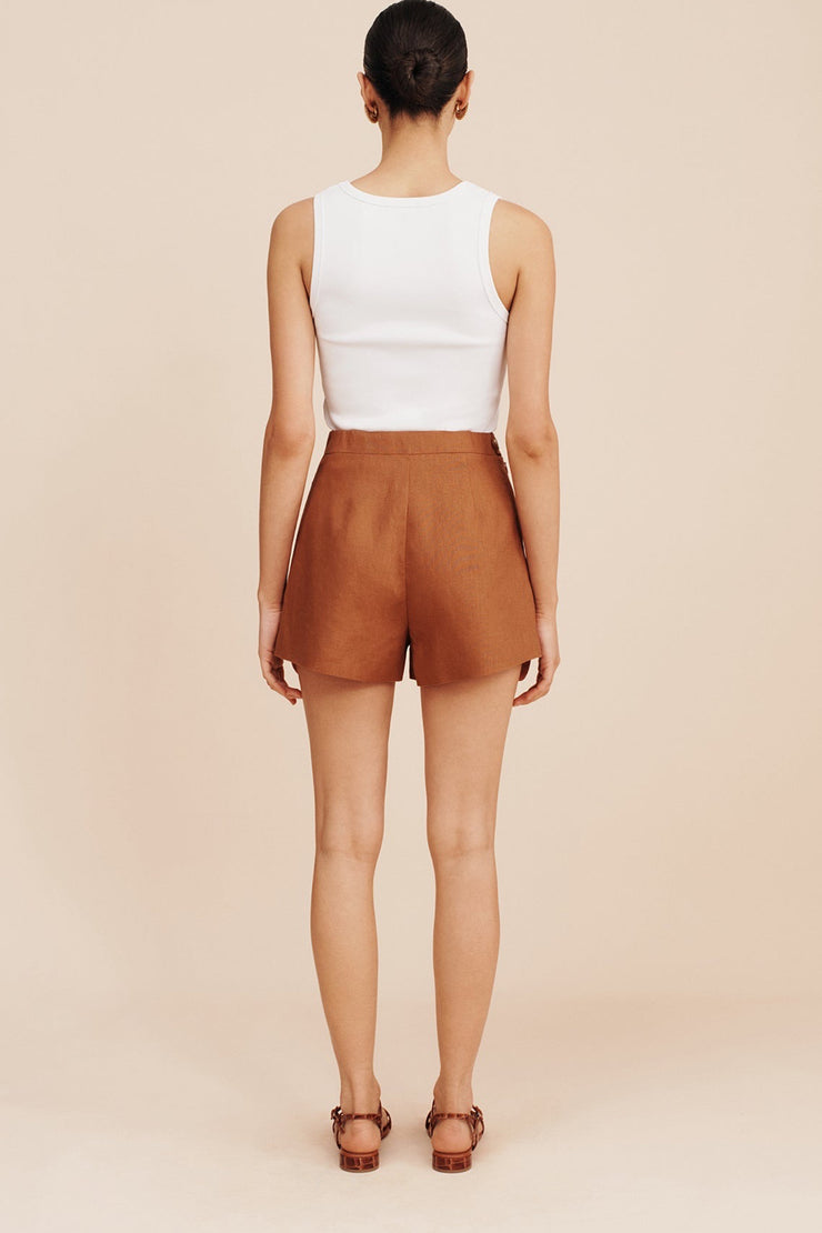Image of model wearing the Posse Lewis Singlet back view