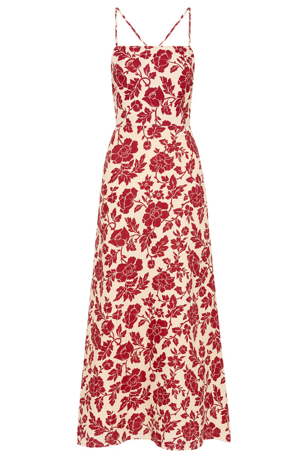 Image of Posse Lori dress in scarlet bloom print