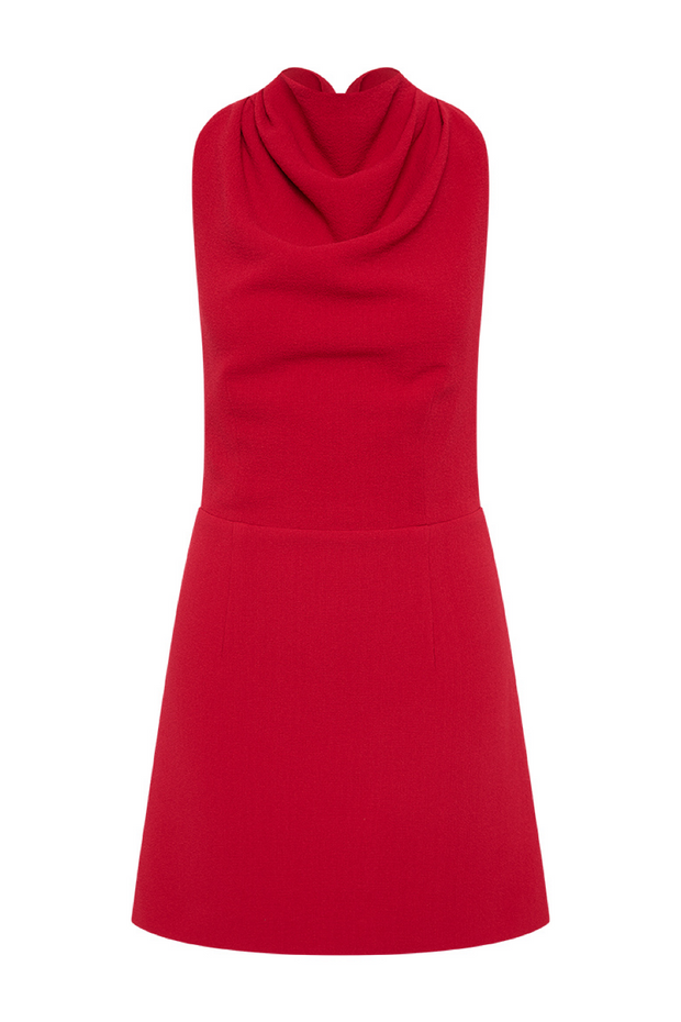 Image of Rebecca Vallance Akari Halter mini in red