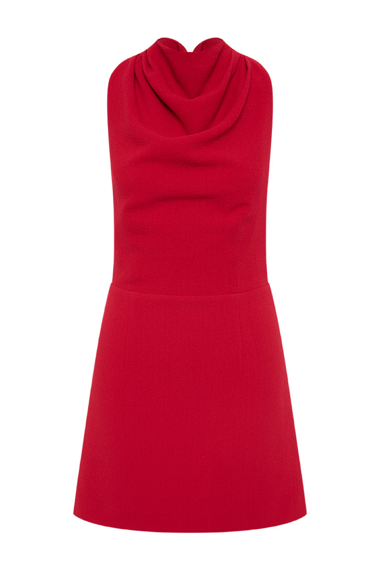 Image of Rebecca Vallance Akari Halter mini in red