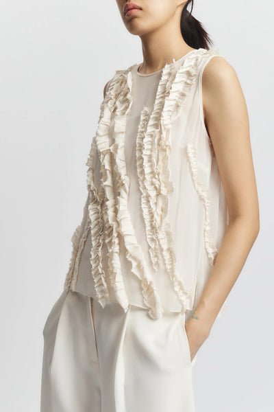 Image of the Saint Art Naomi Sleeveless Blouse front view