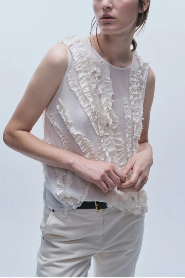 Image of the Saint Art Naomi Sleeveless Blouse front view