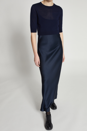 Image of Saint Art Norah cropped navy sweater