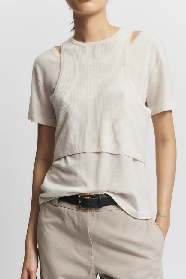 Image of model wearing the Saint Art Steph 2-Piece Knit front view