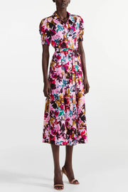 Image of model wearing the Saloni Vanessa Dress front view