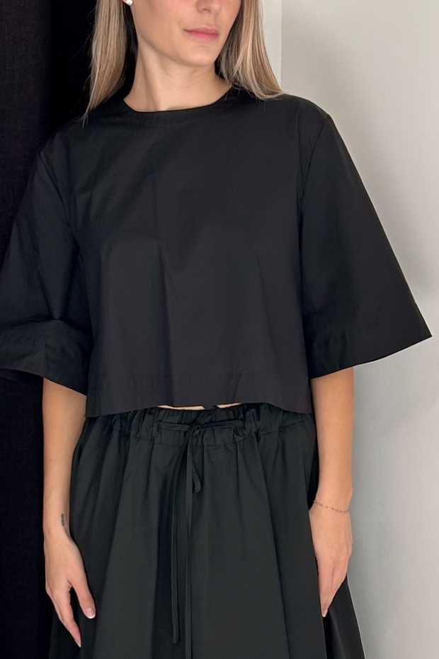 Image of Secular Violet top in black