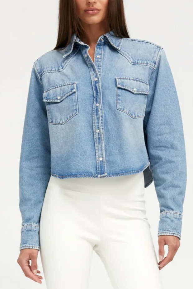 Image of SPRWMN cropped western shirt