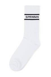 Image of SPRWMN white logo socks