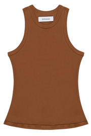 Image of Sprwmn rib racer tank in chestnut